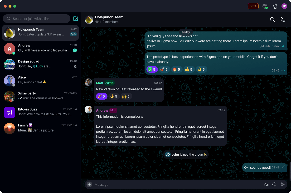 Mute a Chat π Β· Desktop The chat list now shows a mute icon next to that chat.